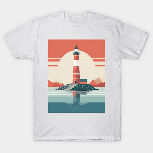 Lighthouse Art Print T-Shirt by POD24